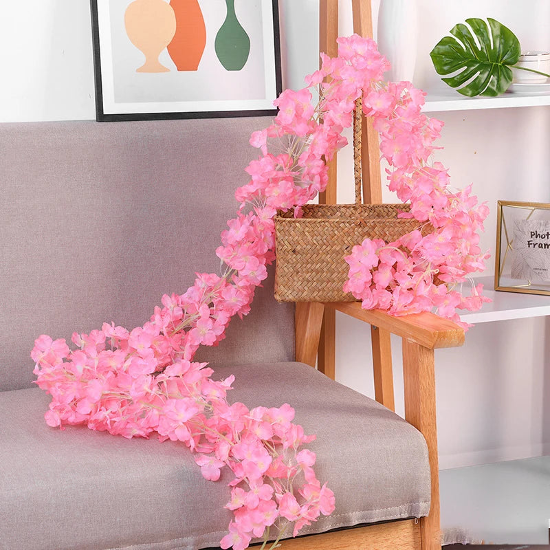 guirlande de fleurs artificielles pour décoration de mariage et intérieur - vue 10 sur 17