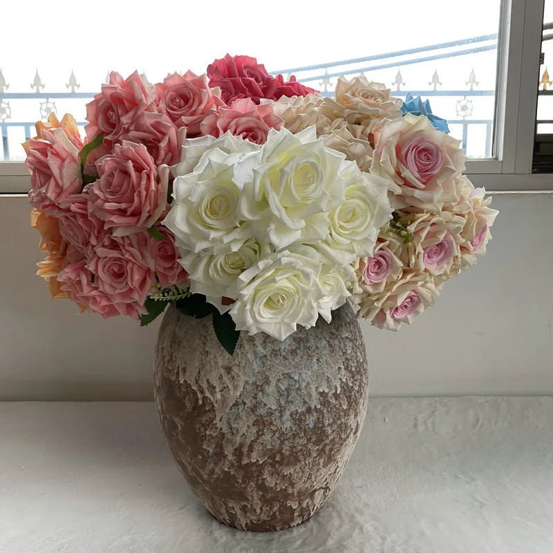 rose artificielle en soie pour décoration et photographie de mariage - vue 5 sur 22