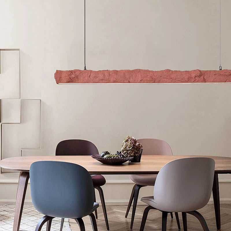 Nordic minimalist wabi sabi LED pendant light for bar or restaurant - vue 5 sur 15