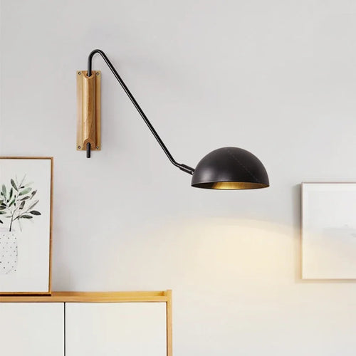 Minimalist Scandinavian swing arm decorative iron wall lamp - vue 4 sur 10