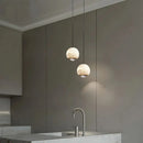 suspension nordique en marbre led pour île cuisine