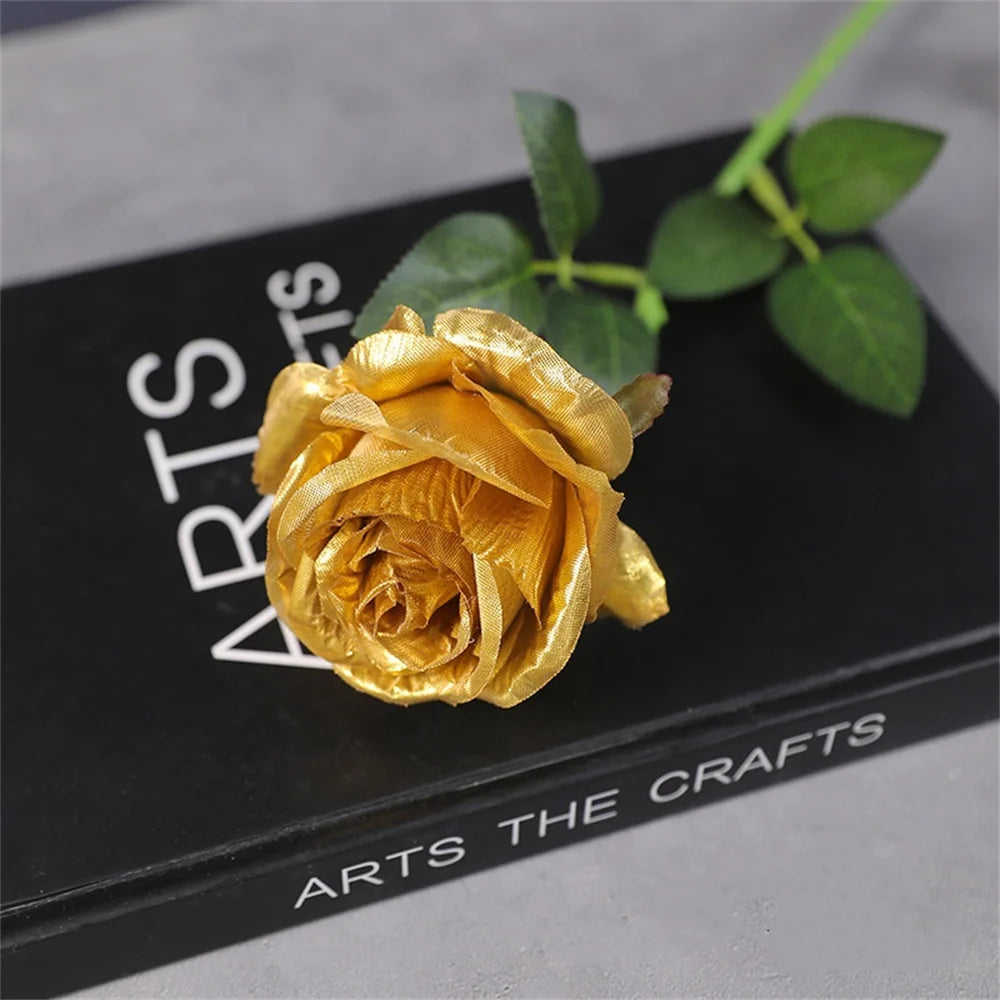 fleurs de roses artificielles en soie pour décorations romantiques - vue 11 sur 13