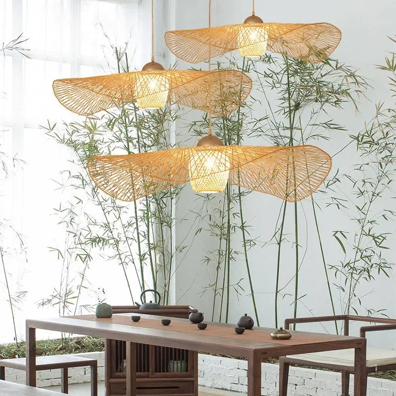 suspension en bambou style japonais pour décoration créative - vue 5 sur 7