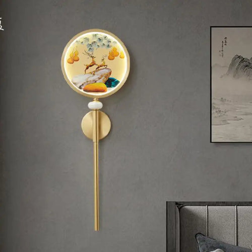 Vintage multicolour enamel wall light for stylish interiors - vue 5 sur 12