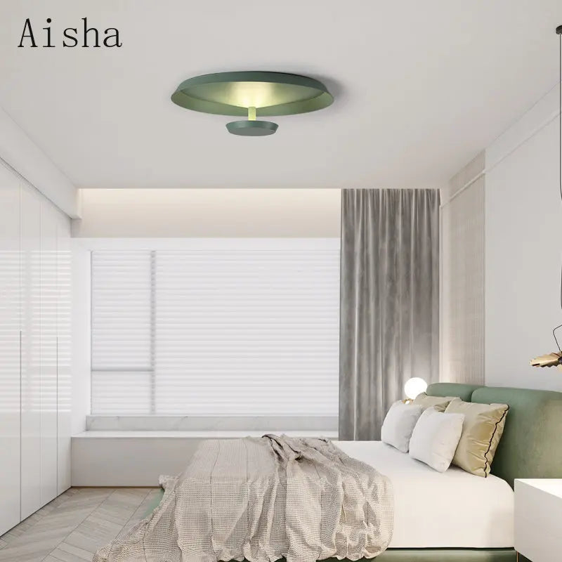 plafonnier led circulaire design créatif pour décoration maison - vue 7 sur 9