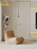 Minimalist flying saucer design decorative pendant light for various spaces