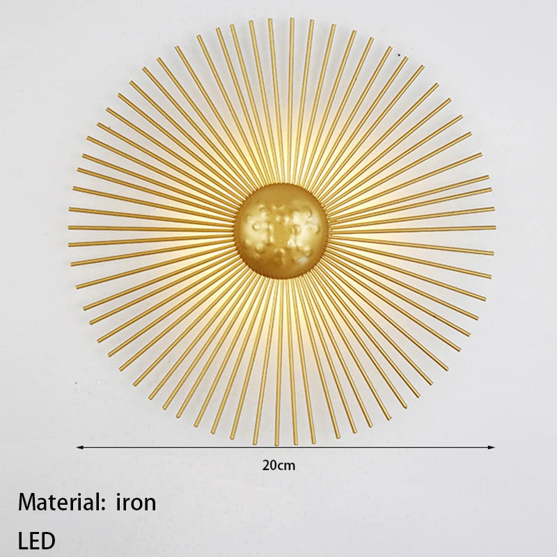 applique murale soleil led déco pour hôtel boutique - vue 9 sur 11