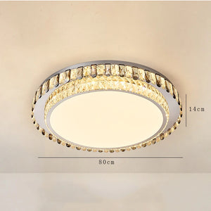 Luxury modern round crystal LED ceiling light