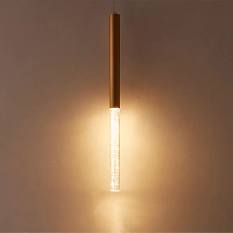 suspension à led tube à bulles en acrylique pour décoration intérieure - vue 3 sur 8