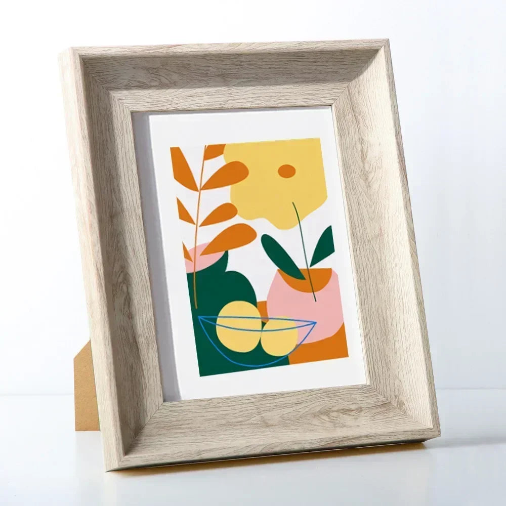 cadre photo vintage élégant en bois pour décoration murale et de table