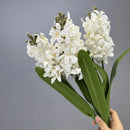 Set of 2 realistic artificial hyacinth flowers for indoor decoration