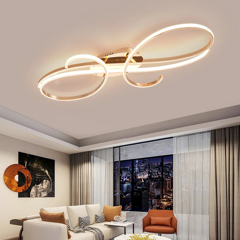 Plafonnier led moderne plaqué pour salon chambre couloir Foyer salle d'étude lustres de plafond intérieur maison - vue 7 sur 15