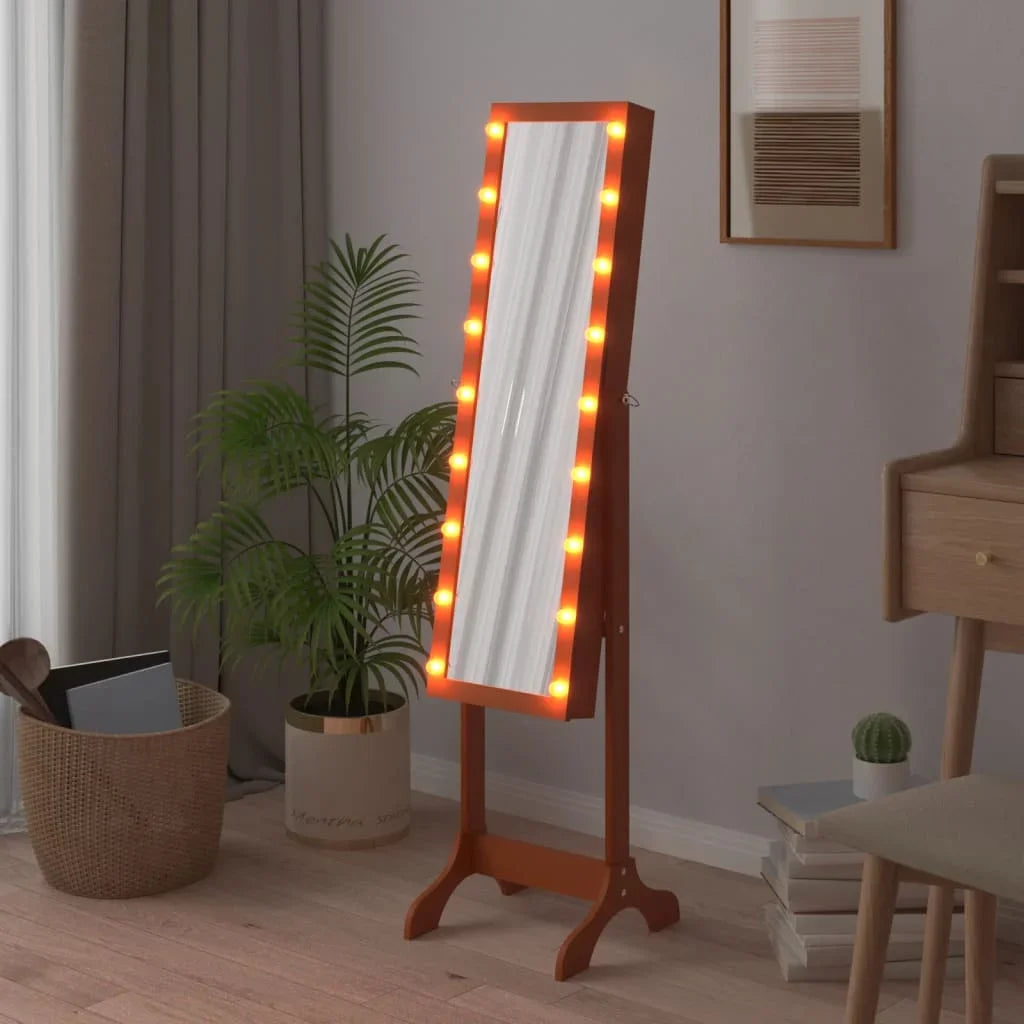 White floor mirror with LED 34x37x146 cm, home decoration wall Deco living room decoration - vue 3 sur 7
