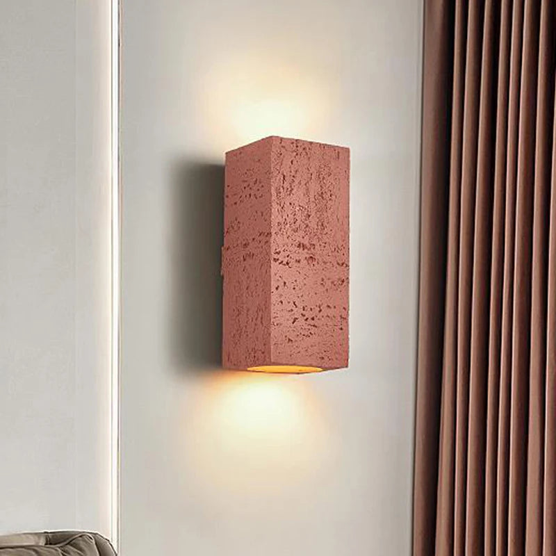 Applique Led Wabi-sabi carrée en ciment nordique