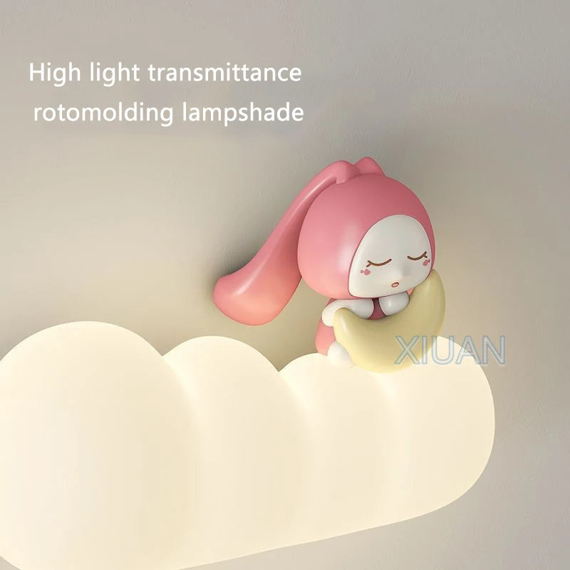 applique murale nordique led pour enfants motifs animaux lune soleil - vue 7 sur 13
