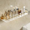 DOOKOLE Bathroom Floating Shelves Gold, Wall Mounted Storage Shelves with Towel Bar for Bathroom, Kitchen, Bedroom