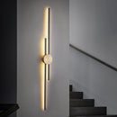 minimalist brass LED wall light for restaurant and aisle