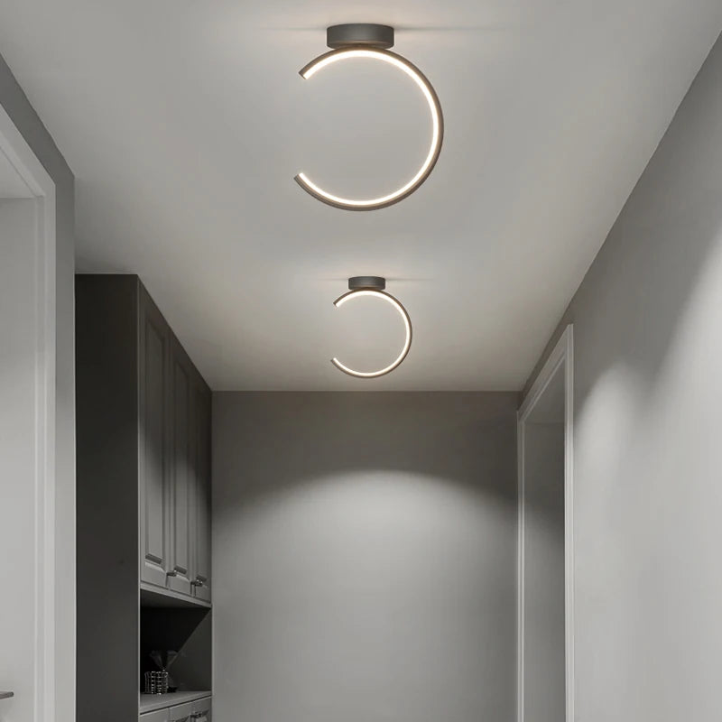 plafonnier led encastré moderne étoile allée salon entrée - vue 6 sur 12
