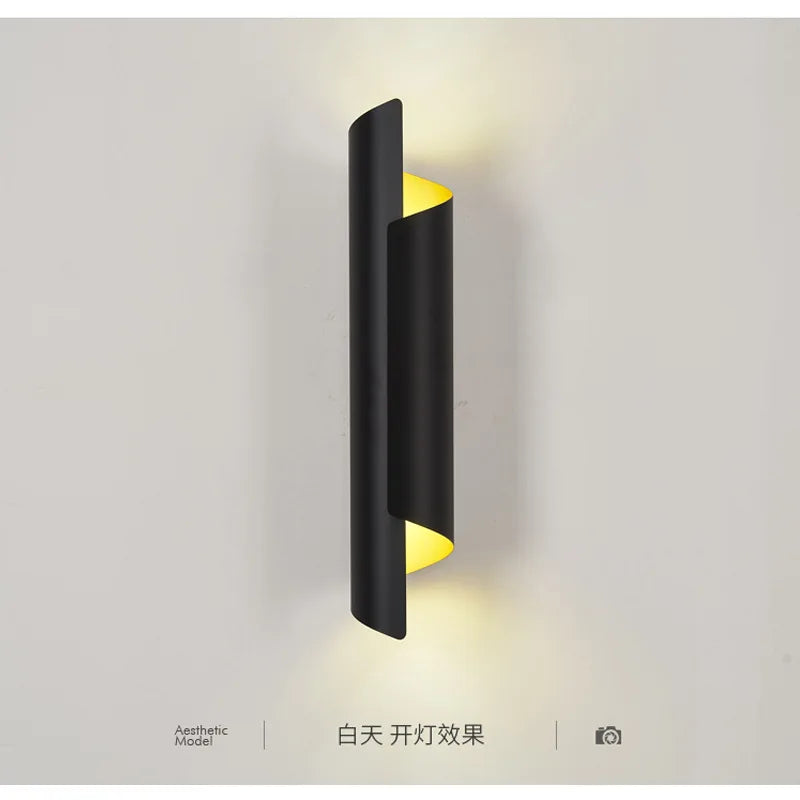Modern living room background wall lamp, bedroom bedside wall lamp, Nordic creative E27 staircase and corridor lighting fixture - vue 4 sur 13