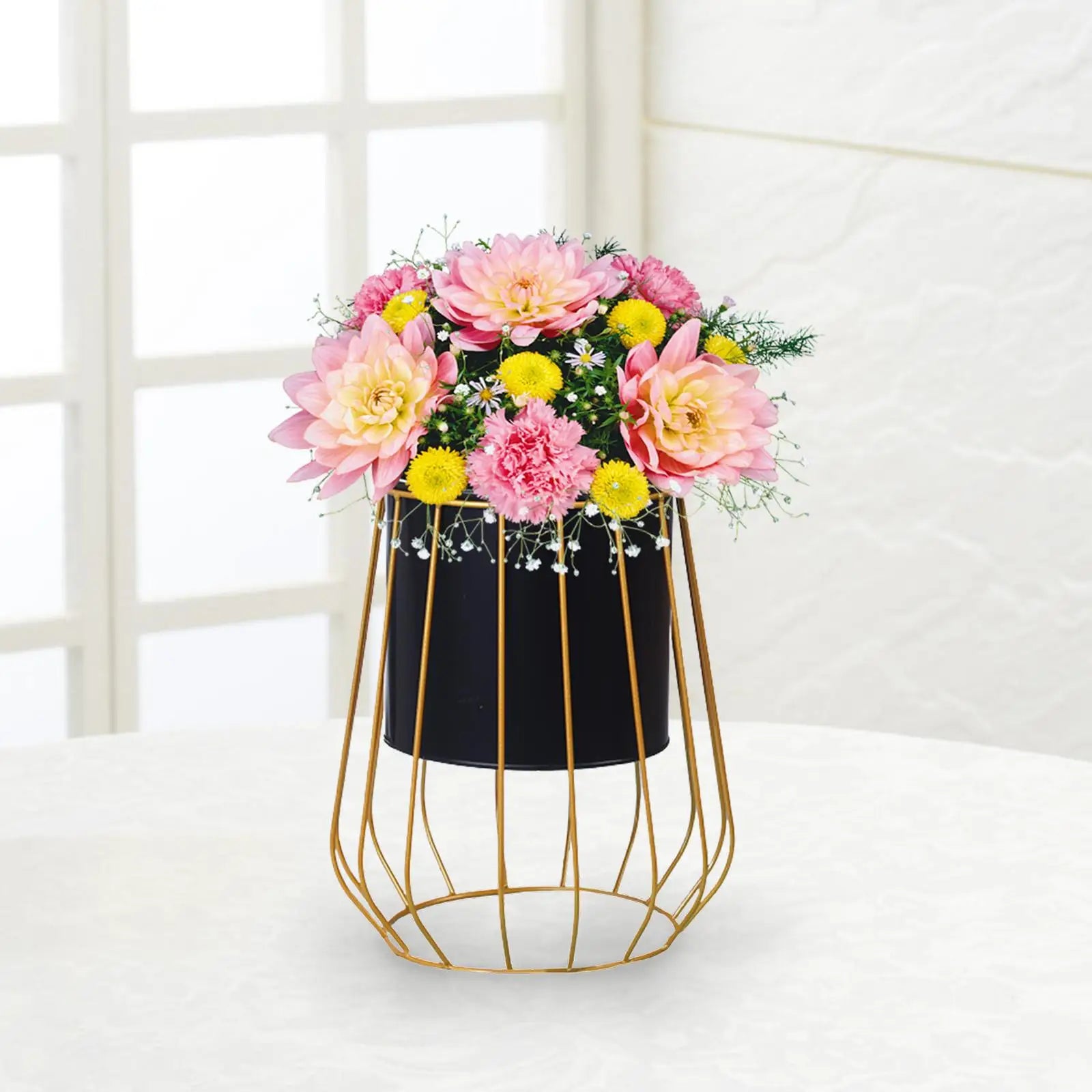 cadre de fleurs moderne en métal pour décoration intérieure - vue 4 sur 10