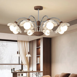 Medieval flower chandelier retro style for a cosy atmosphere