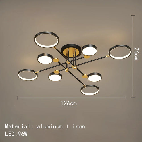 Minimalist LED ceiling light with 3 colour temperatures decorative indoor fixture - vue 11 sur 30