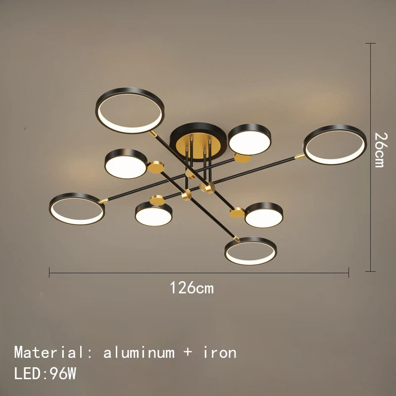 Minimalist LED ceiling light with 3 colour temperatures decorative indoor fixture - vue 10 sur 30