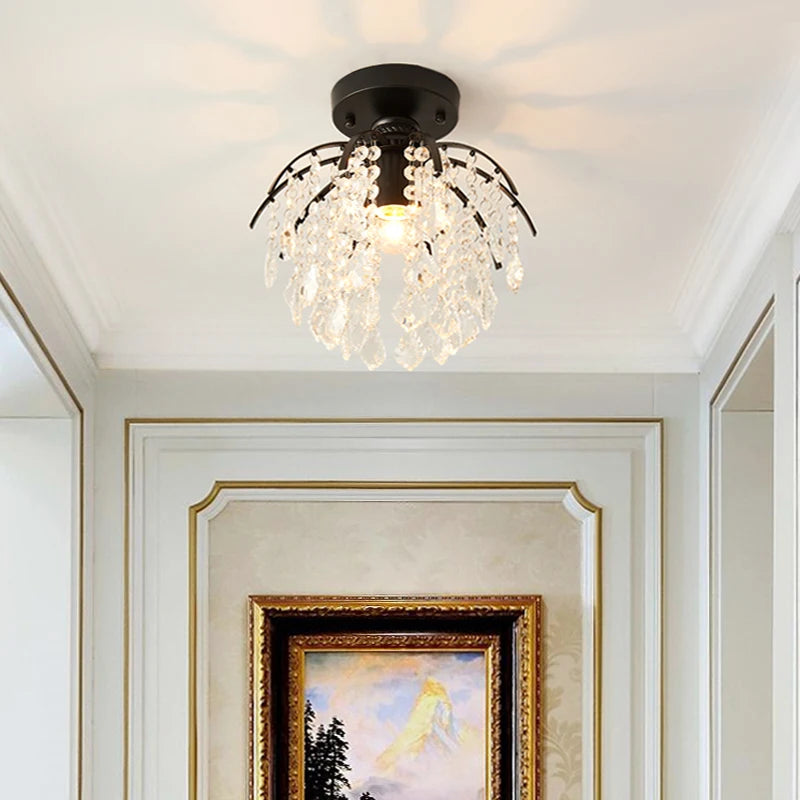 lustre en cristal nordique moderne pour décoration intérieure lumineuse - vue 4 sur 8
