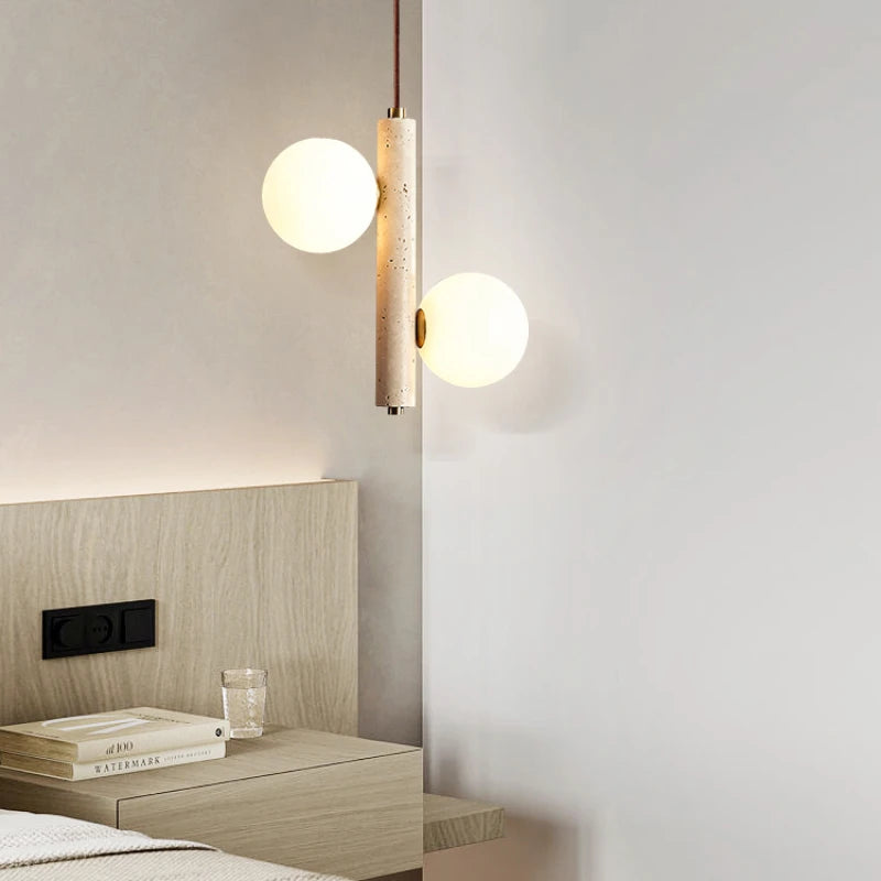 lustre en pierre rétro pour décoration intérieure élégante - vue 4 sur 8
