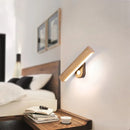 Applique murale LED Rotatives en bois arrondi