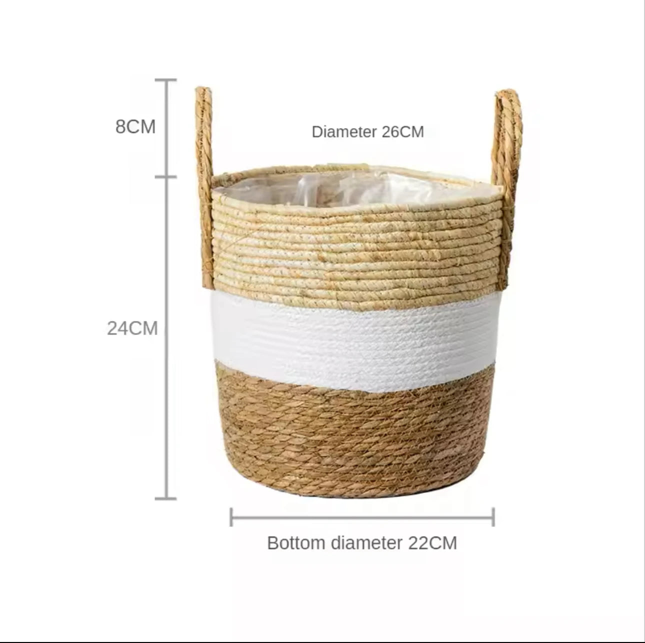 panier en osier naturel pour jardin et rangement décoratif - vue 14 sur 15