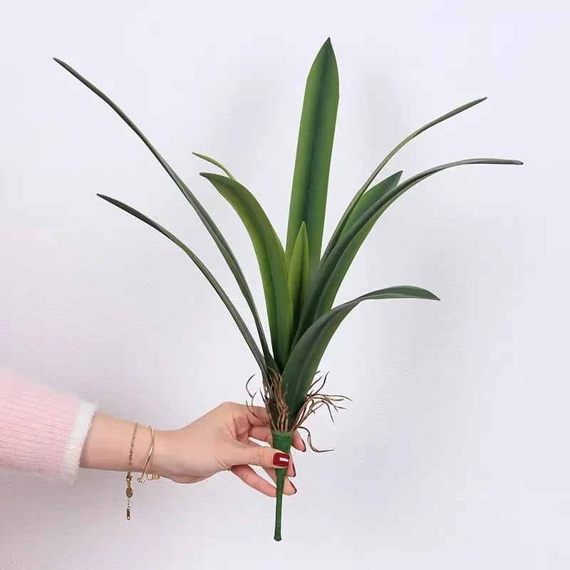 feuilles de clivia artificielles en caoutchouc souple pour décoration intérieure - vue 4 sur 9