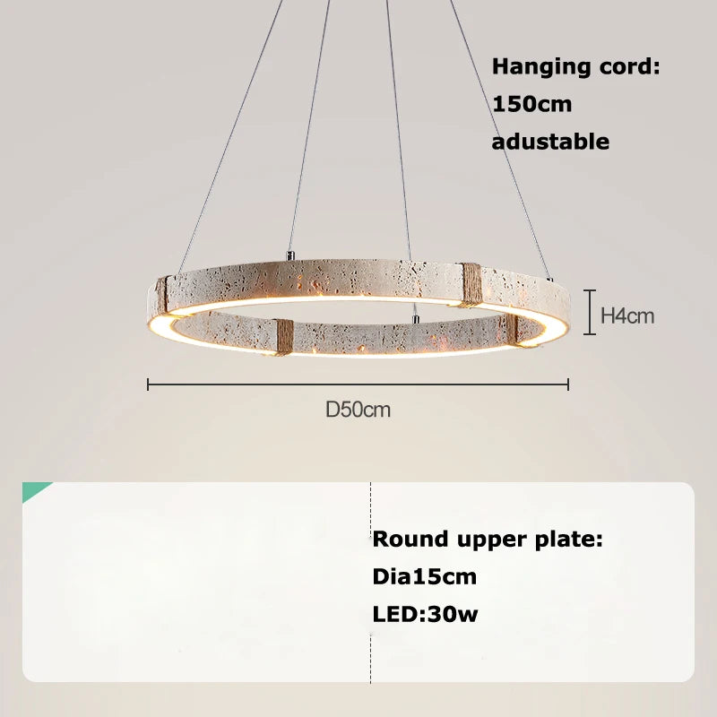 lustre tendance décoration intérieure en pierre moderne - vue 8 sur 10