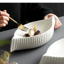 Assiettes ceramique double couche forme irreguliere style japonais