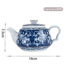 Théière chinoise traditionnelle porcelaine motifs artisanale portable