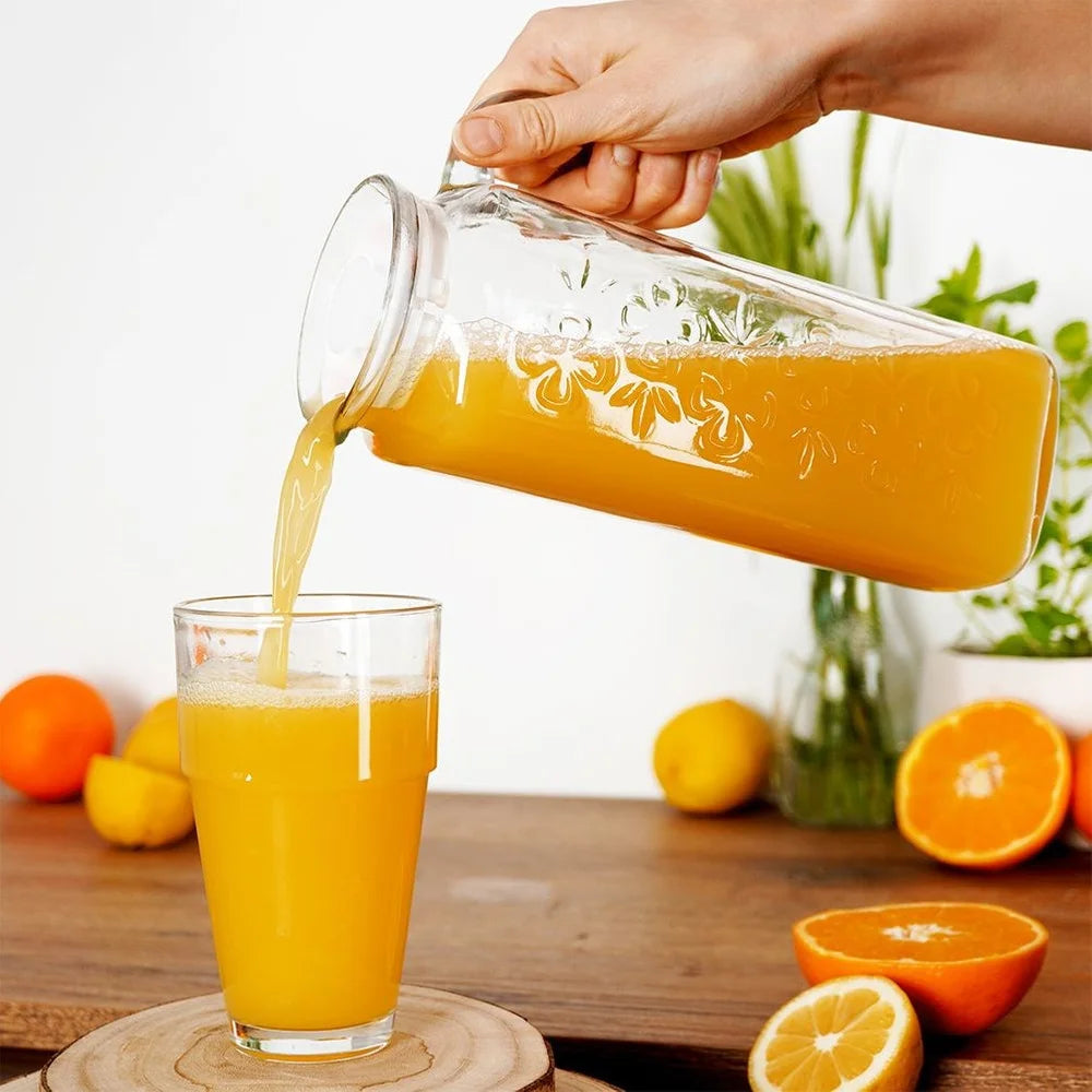Carafe verre avec poignée et couvercle 12l - vue 4 sur 6
