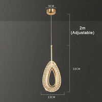 Nordic ring LED pendant light for bedroom, bedside and living room