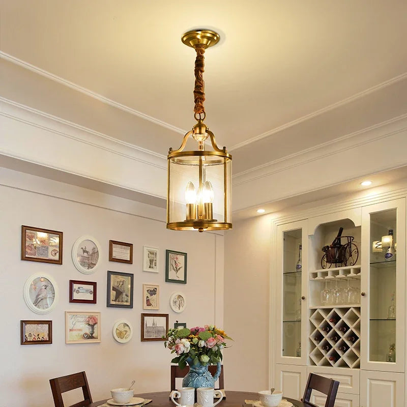 lustre moderne en cuivre style européen luxueux pour intérieur - vue 4 sur 7