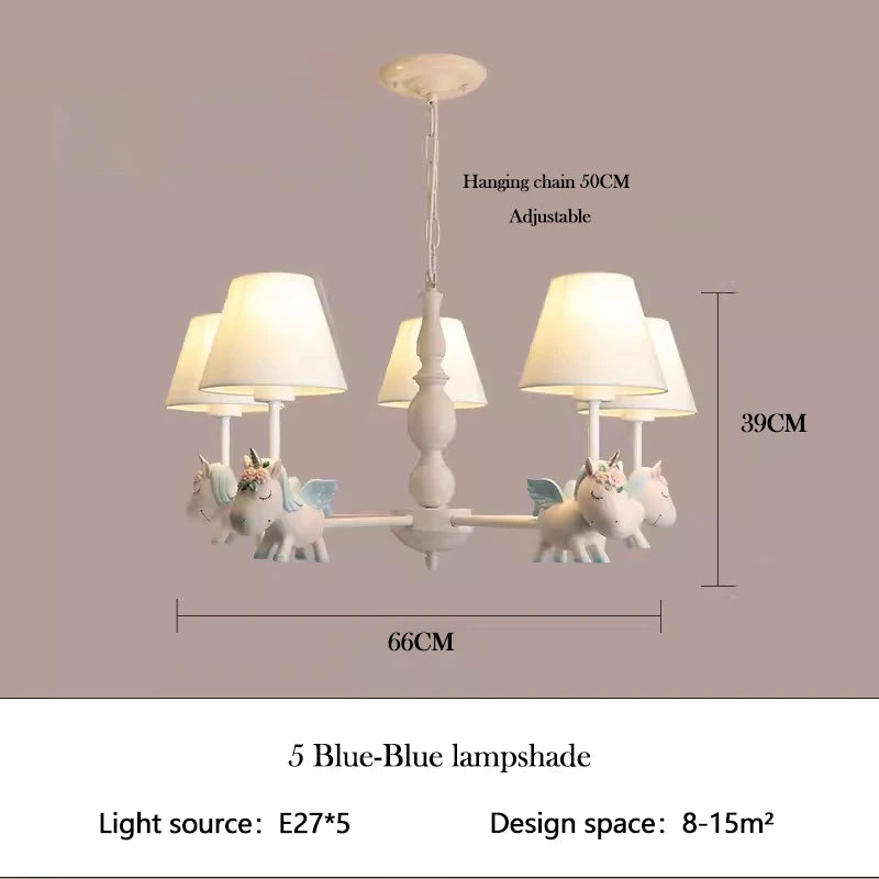 lustre enfant LED rotatif style nordique romantique et chaleureux - vue 15 sur 24
