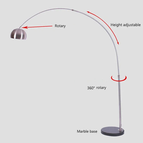 Italian Classic Art Floor Lamp Folding Rotary Arc Light for Living Room Bedroom Home Decor - vue 7 sur 7