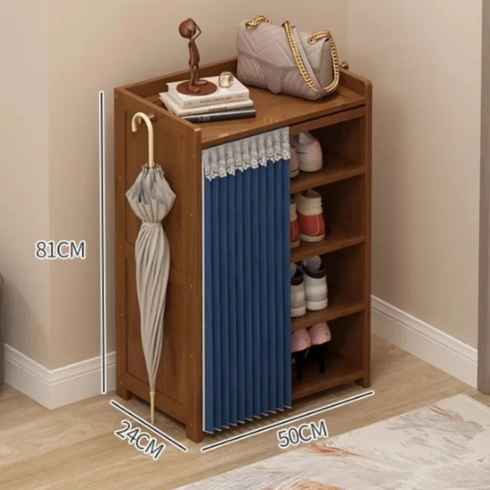 étagère à chaussures à plusieurs étages avec rideau anti-poussière - vue 21 sur 24