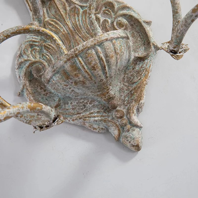 applique murale double tête en fer antique rétro américain - vue 7 sur 6