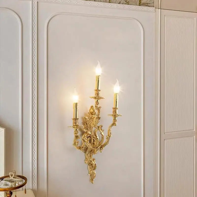 applique murale vintage en cuivre avec éclairage led élégant - vue 3 sur 8