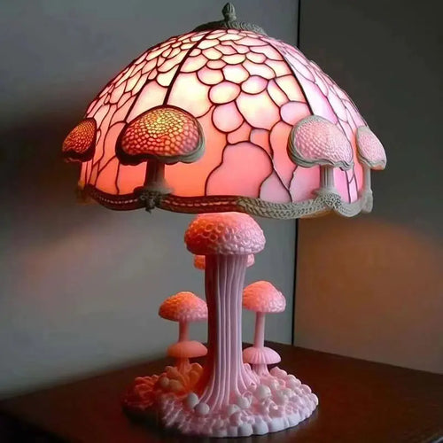 Lampe de Table Vintage en résine teintée champignon - vue 3 sur 8