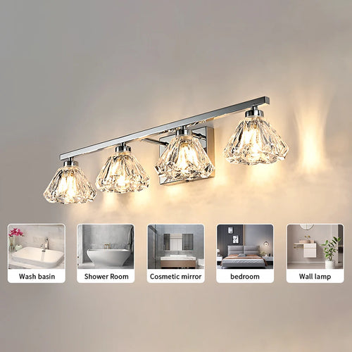 Lampe de salle de bains en cristal moderne - vue 4 sur 6