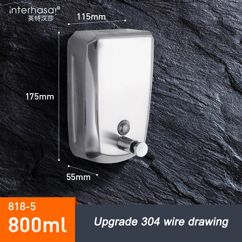 distributeur de savon mural en acier inoxydable 304 pour savon liquide - vue 12 sur 12