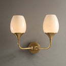 Postmodern copper wall light with minimalist Nordic LED