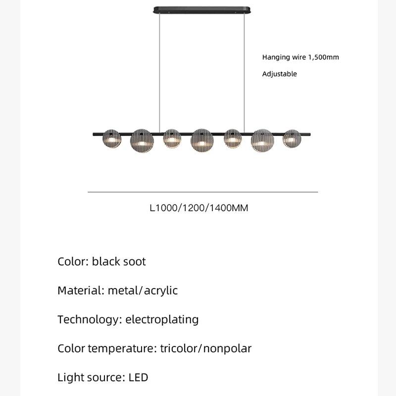 suspension led moderne style minimaliste pour intérieur artistique - vue 7 sur 9