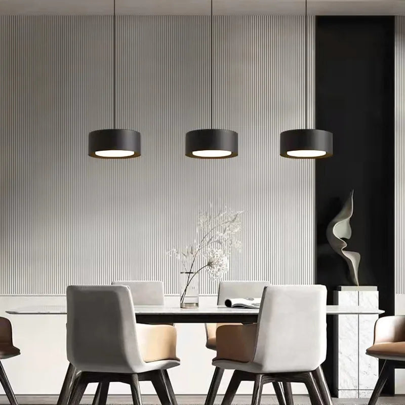 lustre à led doré et noir pour cuisine et restaurant avec gradation - vue 3 sur 8