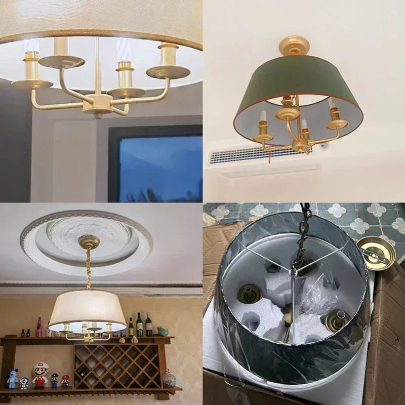 lustre moderne en tissu élégant pour décoration intérieure nordique - vue 4 sur 12